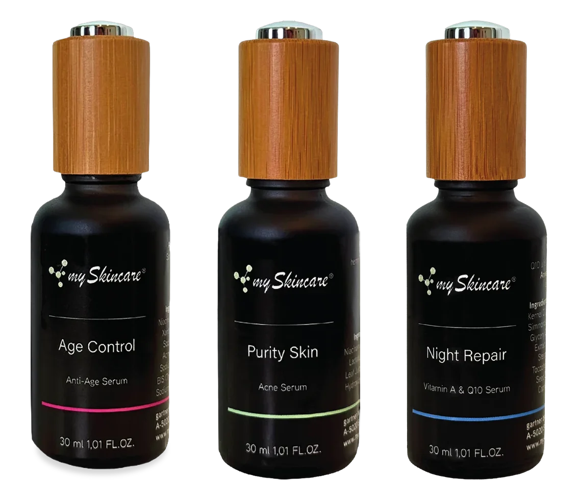 Die drei my Skincare Seren Age Control, Purity Skin und Night Repair